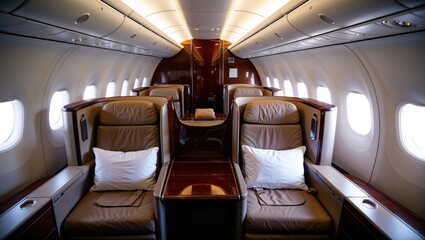 First-Class Cabin Polished Wooden Table