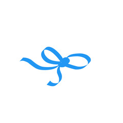 blue satin ribbon vector