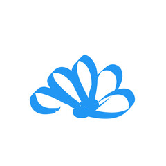 blue satin ribbon vector