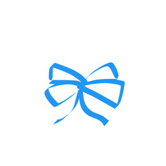 blue satin ribbon vector