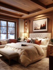 Luxurious Mountain View Bedroom Interior Design