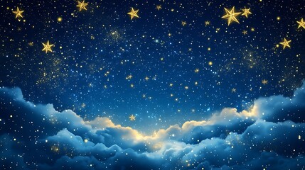 Naklejka premium Cosmic Night Sky