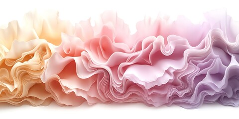 Obraz premium Abstract pastel color fabric waves, soft ruffled texture.