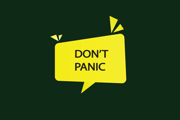 Printbutton web template,don’t panic, Speech bubble, banner label

