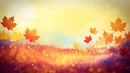 Colorful Fall Leaves Background