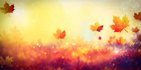 Colorful Fall Leaves Background