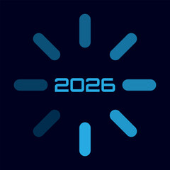 2026 Text with Loading Concept.