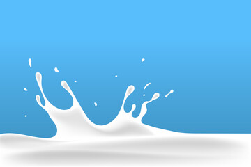 pure milk waves. white water background dairy cream