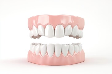 Detailed Visualization of Human Dental Anatomy Featuring Upper and Lower Jaw with Realistic Teeth Representation for Educational and Medical Use