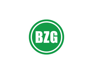 BZG logo design vector template. BZG