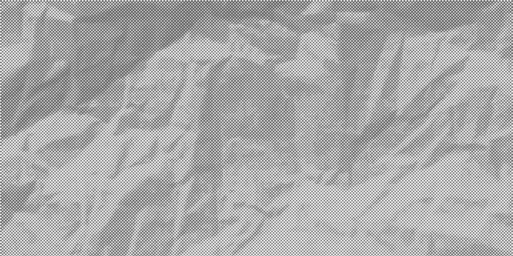 Abstract Dotted Halftone Retro Crumpled Paper Print Texture Vector Filter with Transparent Background