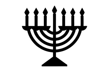 Menorah | isolated silhouette vector illustration on white background