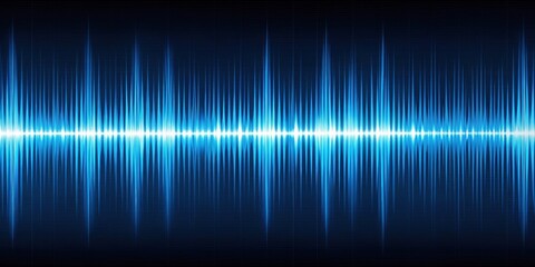 Blue audio waveform background , sound waves, music, digital, technology, abstract,graphic, visualization, equalizer