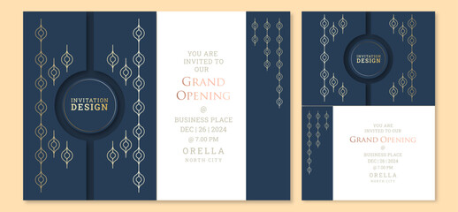 Beautiful luxury dark color decorative wedding invitation card design set, Abstract Wedding Invitation, template, party invitation design