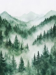 Fototapeta premium Green Forest Landscape