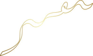 Golden ribbon line shiny gradient, party, holiday, event