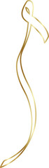 Golden ribbon line shiny gradient, party, holiday, event