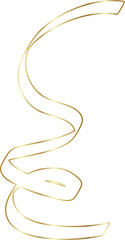 Golden ribbon line shiny gradient, party, holiday, event