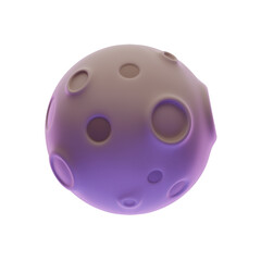moon isolated 3d illustration