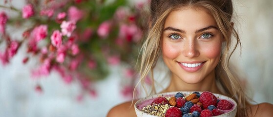 Fresh and Healthy Breakfast with Berries and Granola
