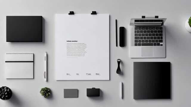 A white piece of paper with the word "concept" written on it. The paper is surrounded by various office supplies, including pens, a keyboard, and a calculator