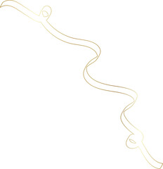 Golden ribbon line shiny gradient, party, holiday, event