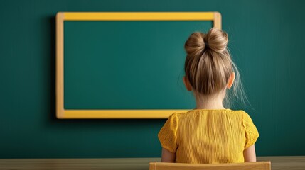 Teacher engaging students in remote classroom with visual aids bright environment educational content child's perspective online learning