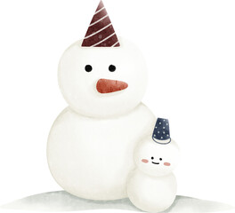 snowman isolated on white