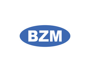 BZM logo design vector template. BZM