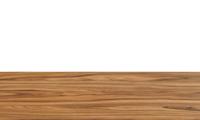 empty wooden table front view isolated PNG transparent.