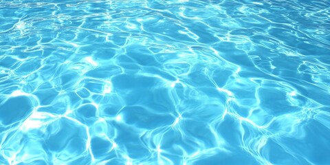 Obraz premium Captivating Tranquil Blue Water Wave Texture Background with Splashes and Bubbles - Trendy Nature Banner in Turquoise Tones.