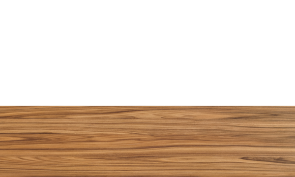 empty wooden table front view isolated PNG transparent.