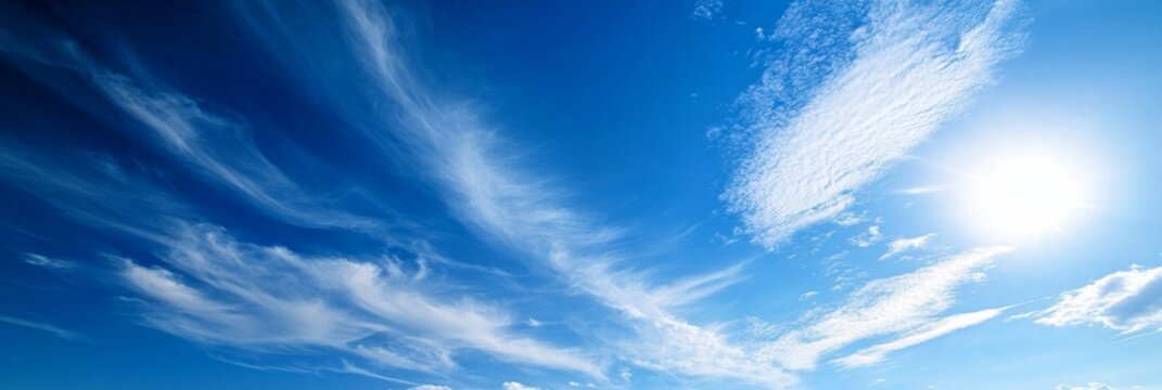 Summer Blue Sky Cloud Gradient Light White Background Ideal for Travel Brochures, Inspirational Posters, and Nature-Themed Designs