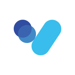 letter V vector concept logo template design