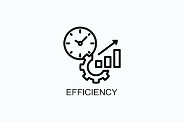 Efficiency Vector Icon Or Logo Illustration