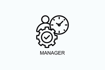 Manager Vector Icon Or Logo Illustration