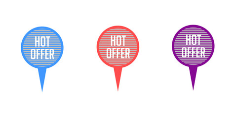 Sales badges vectors icon set