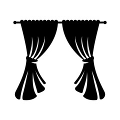 Curtains logo business vector illustration isolated on transparent background.