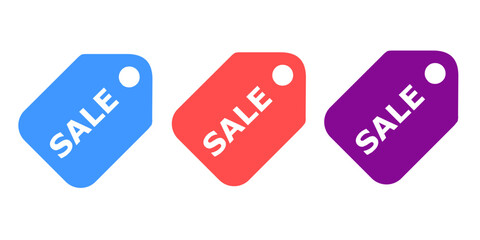 Sales badges vectors icon set