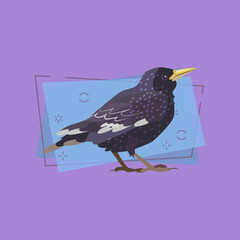 Brown hawk illustration. Bird, hunter, strong. Nature life concept. Vector illustration can be used for topics like nature, animal world, encyclopedia