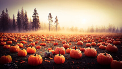 Field Full Of Pumpkins