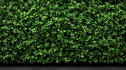 Fototapeta premium horticulture botany and techniques, A lush green hedge fills the frame, showcasing vibrant leaves in various shades of green, creating a natural and serene backdrop.