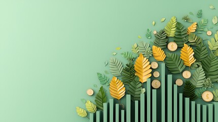Abstract Visualization of Growth and Capital Inspired by Nature's Beauty and Economic Prosperity. Cost of Capital, Valuation, Interest Rate Concept