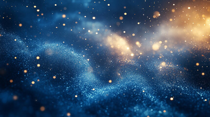 Naklejka premium A blue abstract vector background with dynamic light patterns and glowing elements, evoking a sense of energy, depth, and digital transformation with vibrant colors and fluid design