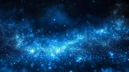 A blue abstract vector background with dynamic light patterns and glowing elements, evoking a sense of energy, depth, and digital transformation with vibrant colors and fluid design