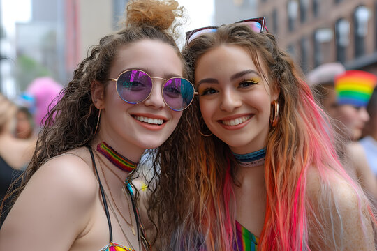 LGBTQ pride parade, diverse individuals march.