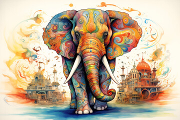 Obraz premium drawing of an elephant