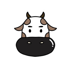adorable head animal isolaated on white background. hippo, cow, lion, tiger, duck, monkey, bear, elephant,dog, cat, puppy,owl,