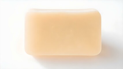 Bar Of Soap With Subtle Bubbles, Soft Lighting, Macro Photography, Smooth Texture, Centered, Pure White Background, Glossy Surfa