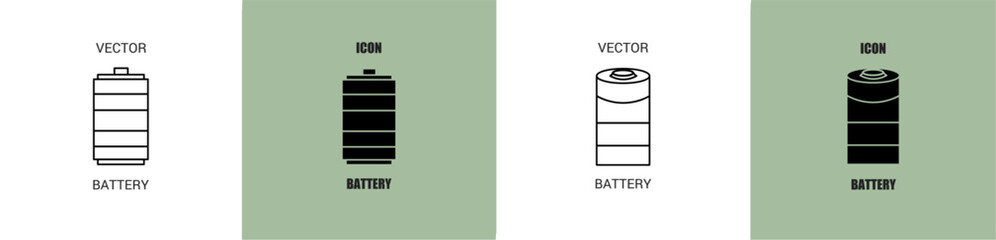 Battery icon line. Battery vector illustration.